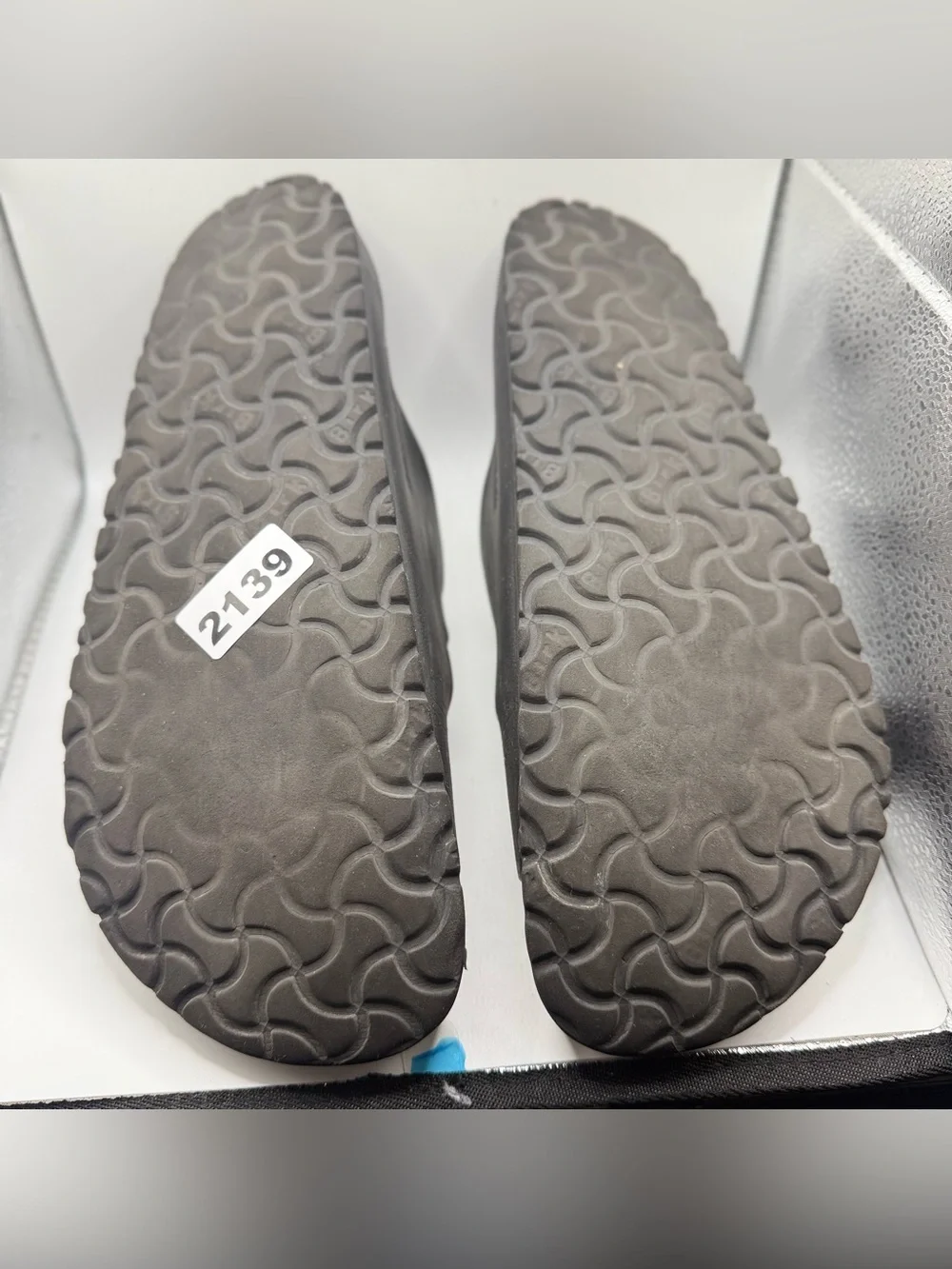 Birkenstock Black Two-Strap EVA Slide Sandals